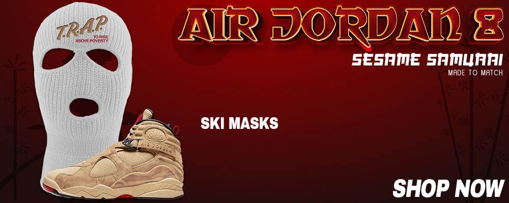 Sesame Samurai 8s Ski Masks to match Sneakers | Winter Masks to match Sesame Samurai 8s Shoes