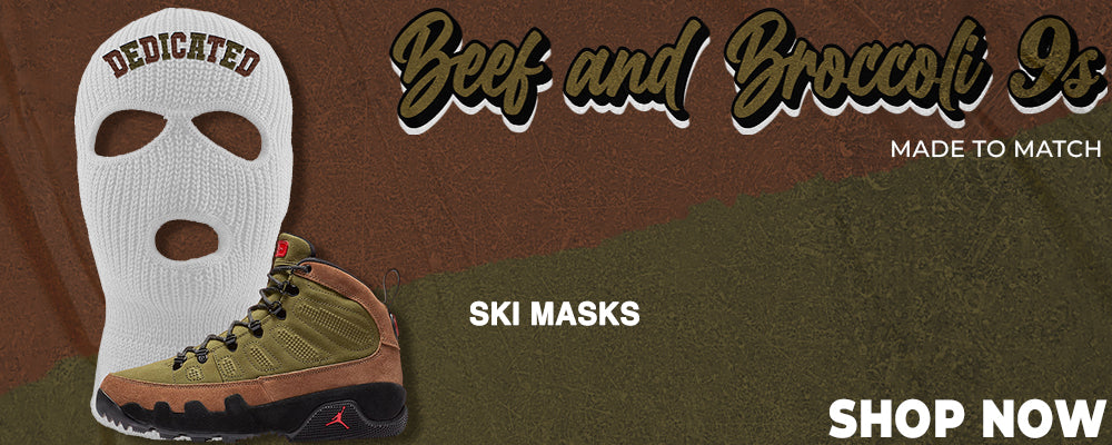 Beef and Broccoli 9s Ski Masks to match Sneakers | Winter Masks to match Beef and Broccoli 9s Shoes