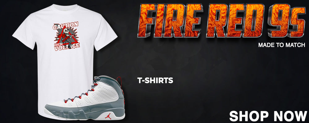 Fire Red 9s T Shirts to match Sneakers | Tees to match Fire Red 9s Shoes