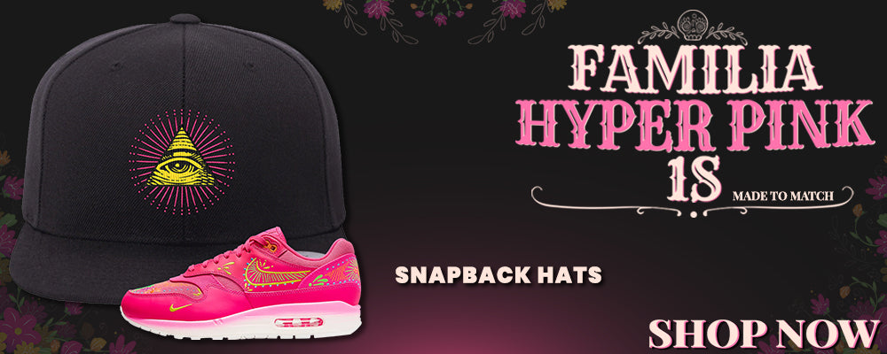 Familia Hyper Pink 1s Snapback Hats to match Sneakers | Hats to match Familia Hyper Pink 1s Shoes