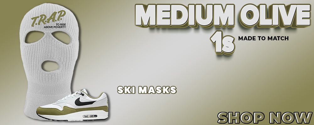 Medium Olive 1s Ski Masks to match Sneakers | Winter Masks to match Medium Olive 1s Shoes