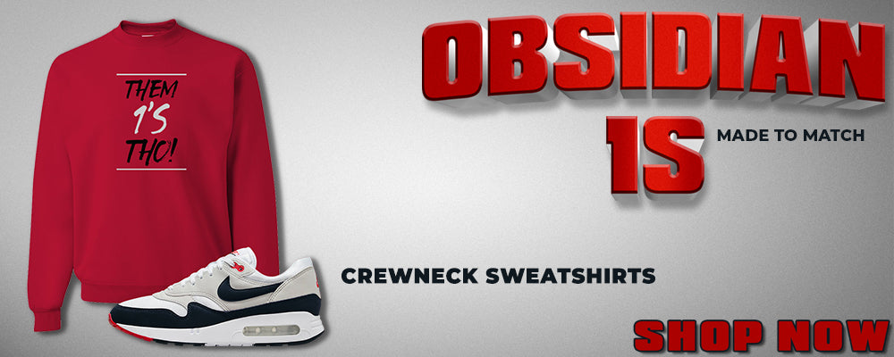 Obsidian 1s Crewneck Sweatshirts to match Sneakers | Crewnecks to match Obsidian 1s Shoes