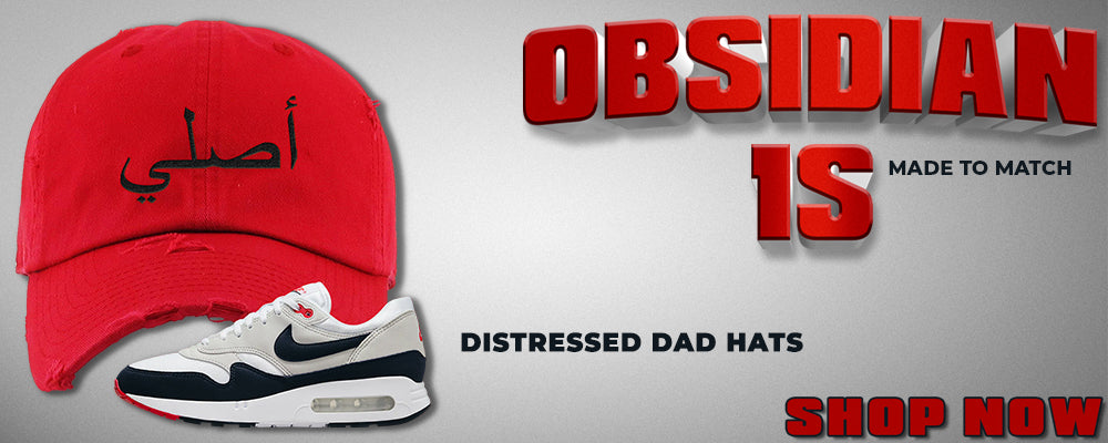 Obsidian 1s Distressed Dad Hats to match Sneakers | Hats to match Obsidian 1s Shoes