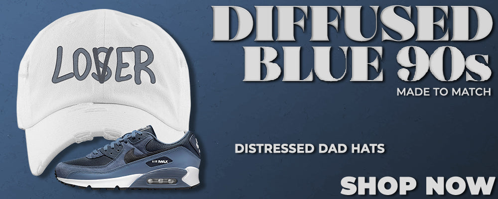 Diffused Blue 90s Distressed Dad Hats to match Sneakers | Hats to match Diffused Blue 90s Shoes