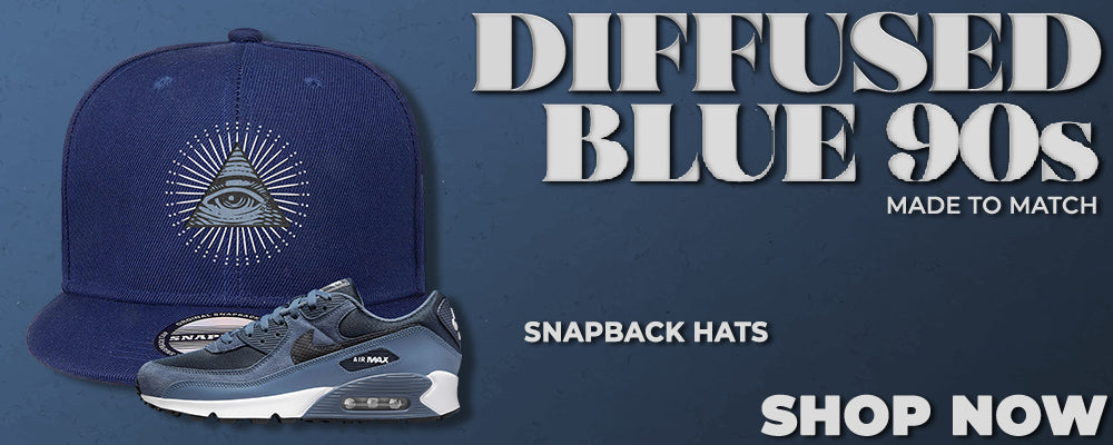 Diffused Blue 90s Snapback Hats to match Sneakers | Hats to match Diffused Blue 90s Shoes