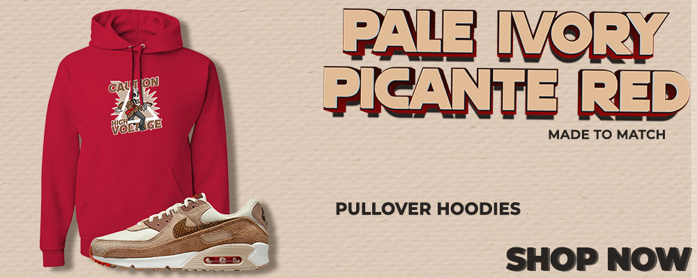 Pale Ivory Picante Red 90s Pullover Hoodies to match Sneakers | Hoodies to match Pale Ivory Picante Red 90s Shoes