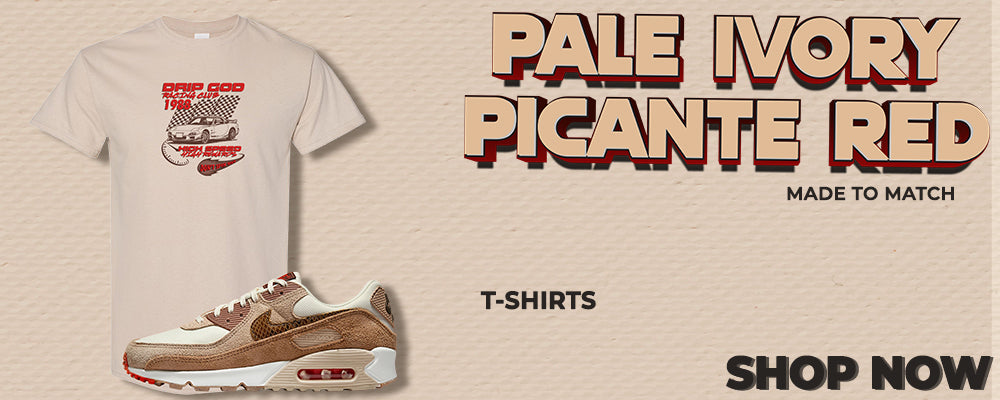 Pale Ivory Picante Red 90s T Shirts to match Sneakers | Tees to match Pale Ivory Picante Red 90s Shoes