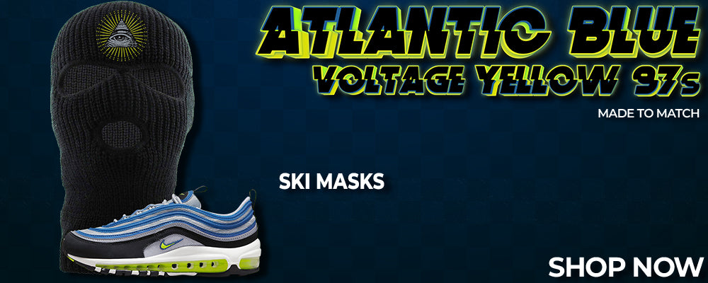 Atlantic Blue Voltage Yellow 97s Ski Masks to match Sneakers | Winter Masks to match Atlantic Blue Voltage Yellow 97s Shoes