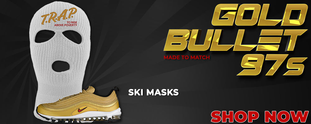 Gold Bullet 97s Ski Masks to match Sneakers | Winter Masks to match Gold Bullet 97s Shoes
