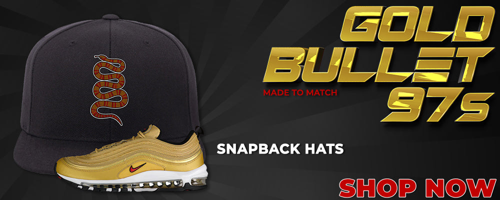 Gold Bullet 97s Snapback Hats to match Sneakers | Hats to match Gold Bullet 97s Shoes