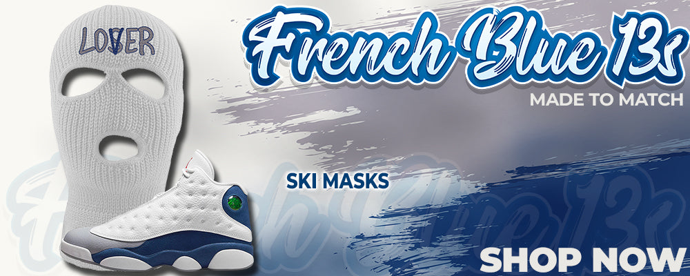 French Blue 13s Ski Masks to match Sneakers | Winter Masks to match French Blue 13s Shoes