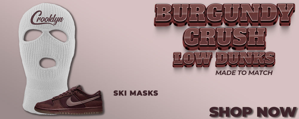 Burgundy Crush Low Dunks Ski Masks to match Sneakers | Winter Masks to match Burgundy Crush Low Dunks Shoes