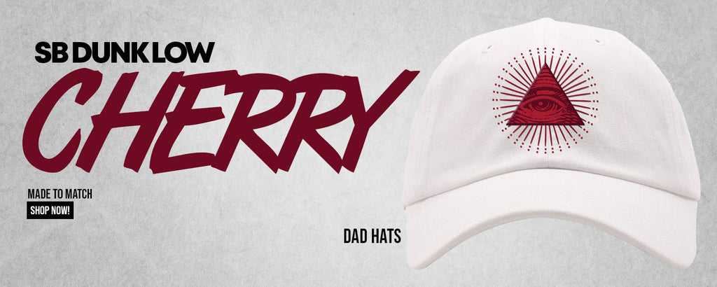Cherry Low Dunks Dad Hats to match Sneakers | Hats to match Cherry Low Dunks Shoes
