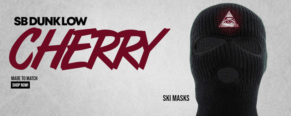 Cherry Low Dunks Ski Masks to match Sneakers | Winter Masks to match Cherry Low Dunks Shoes