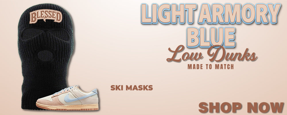 Light Armory Blue Low Dunks Ski Masks to match Sneakers | Winter Masks to match Light Armory Blue Low Dunks Shoes