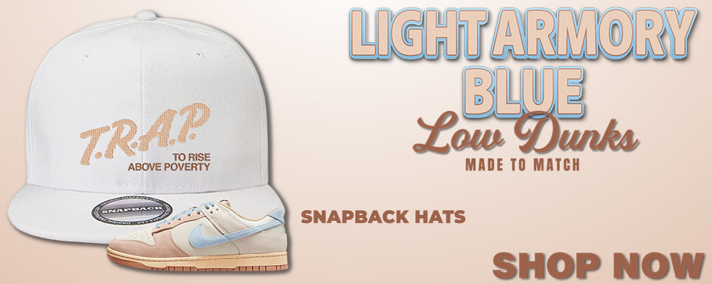 Light Armory Blue Low Dunks Snapback Hats to match Sneakers | Hats to match Light Armory Blue Low Dunks Shoes