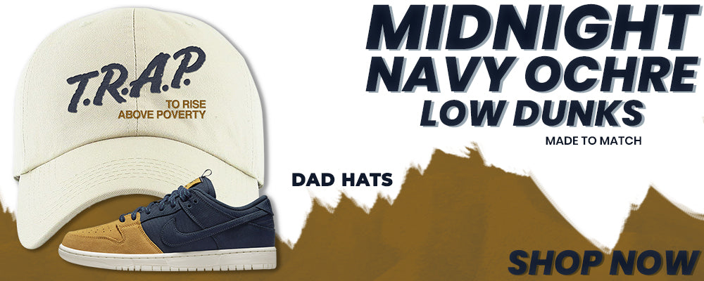 Midnight Navy Ochre Low Dunks Dad Hats to match Sneakers | Hats to match Midnight Navy Ochre Low Dunks Shoes