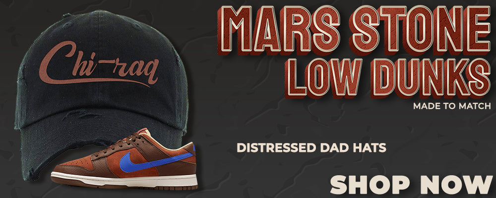 Mars Stone Low Dunks Distressed Dad Hats to match Sneakers | Hats to match Mars Stone Low Dunks Shoes