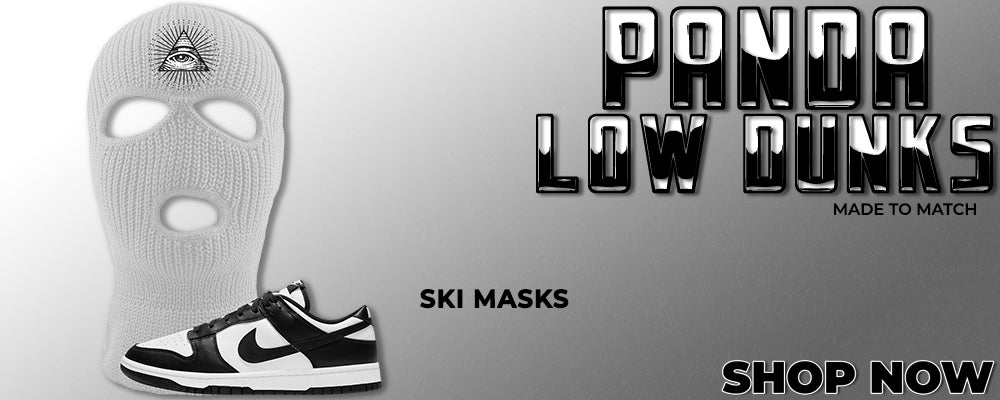 Panda Low Dunks Ski Masks to match Sneakers | Winter Masks to match Panda Low Dunks Shoes