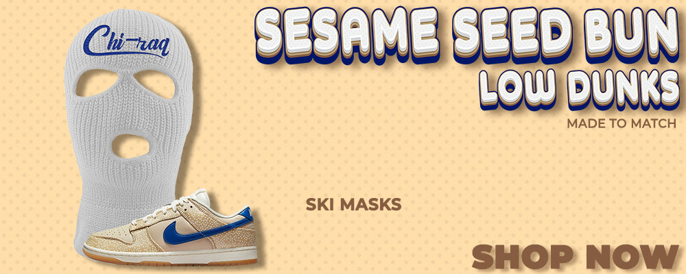 Sesame Seed Bun Low Dunks Ski Masks to match Sneakers | Winter Masks to match Sesame Seed Bun Low Dunks Shoes