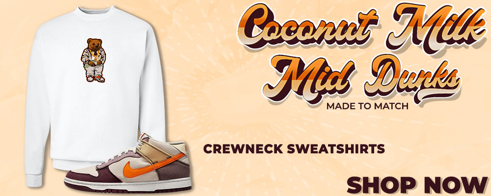 Coconut Milk Mid Dunks Crewneck Sweatshirts to match Sneakers | Crewnecks to match Coconut Milk Mid Dunks Shoes