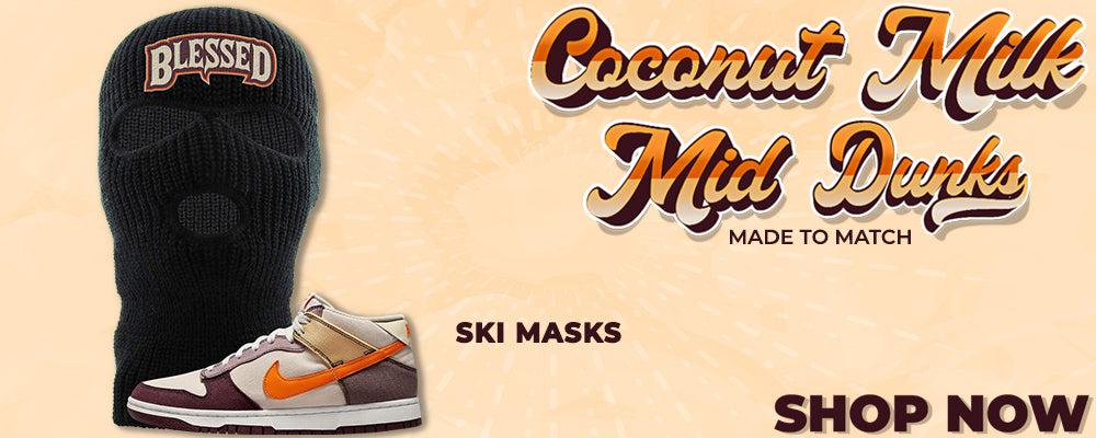 Coconut Milk Mid Dunks Ski Masks to match Sneakers | Winter Masks to match Coconut Milk Mid Dunks Shoes