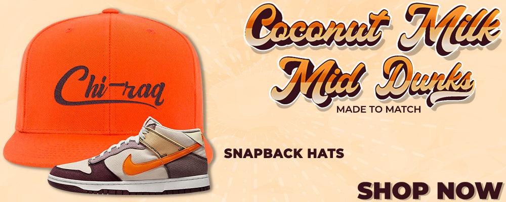 Coconut Milk Mid Dunks Snapback Hats to match Sneakers | Hats to match Coconut Milk Mid Dunks Shoes