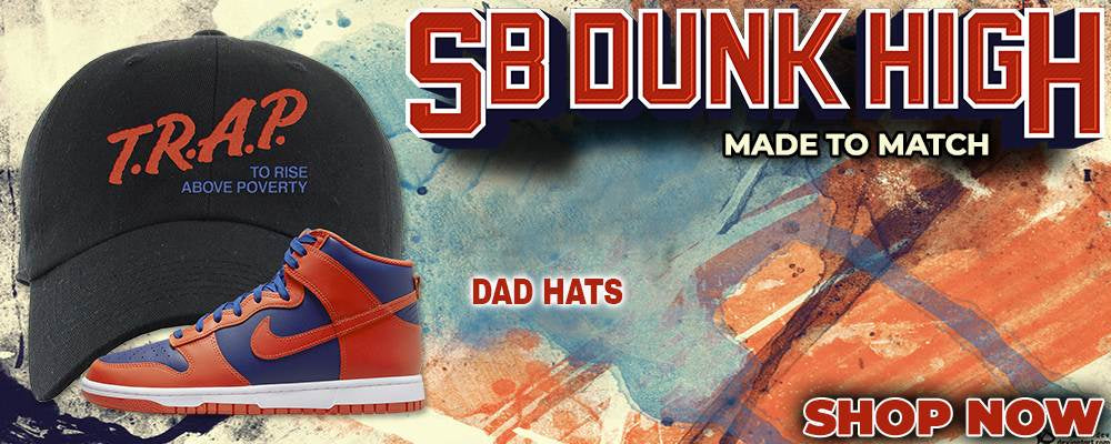 Orange Deep Royal High Dunks Dad Hats to match Sneakers | Hats to match Orange Deep Royal High Dunks Shoes