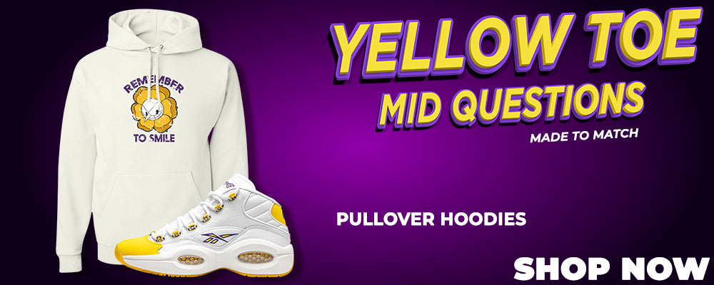 Yellow Toe Mid Questions Pullover Hoodies to match Sneakers | Hoodies to match Yellow Toe Mid Questions Shoes