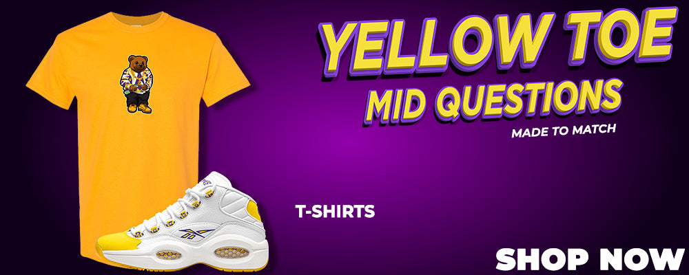 Yellow Toe Mid Questions T Shirts to match Sneakers | Tees to match Yellow Toe Mid Questions Shoes