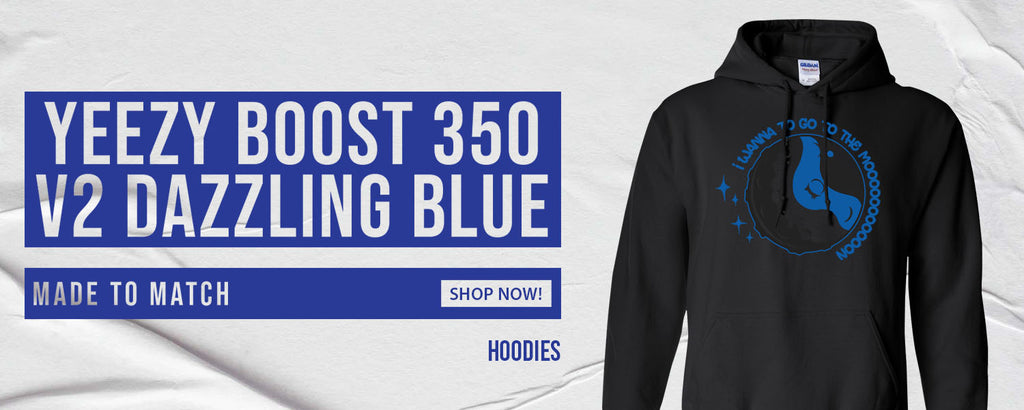 Dazzling Blue v2 350s Pullover Hoodies to match Sneakers | Hoodies to match Dazzling Blue v2 350s Shoes