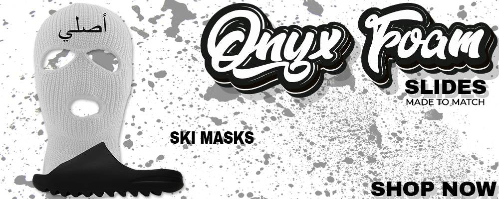 Onyx Foam Slides Ski Masks to match Sneakers | Winter Masks to match Onyx Foam Slides Shoes