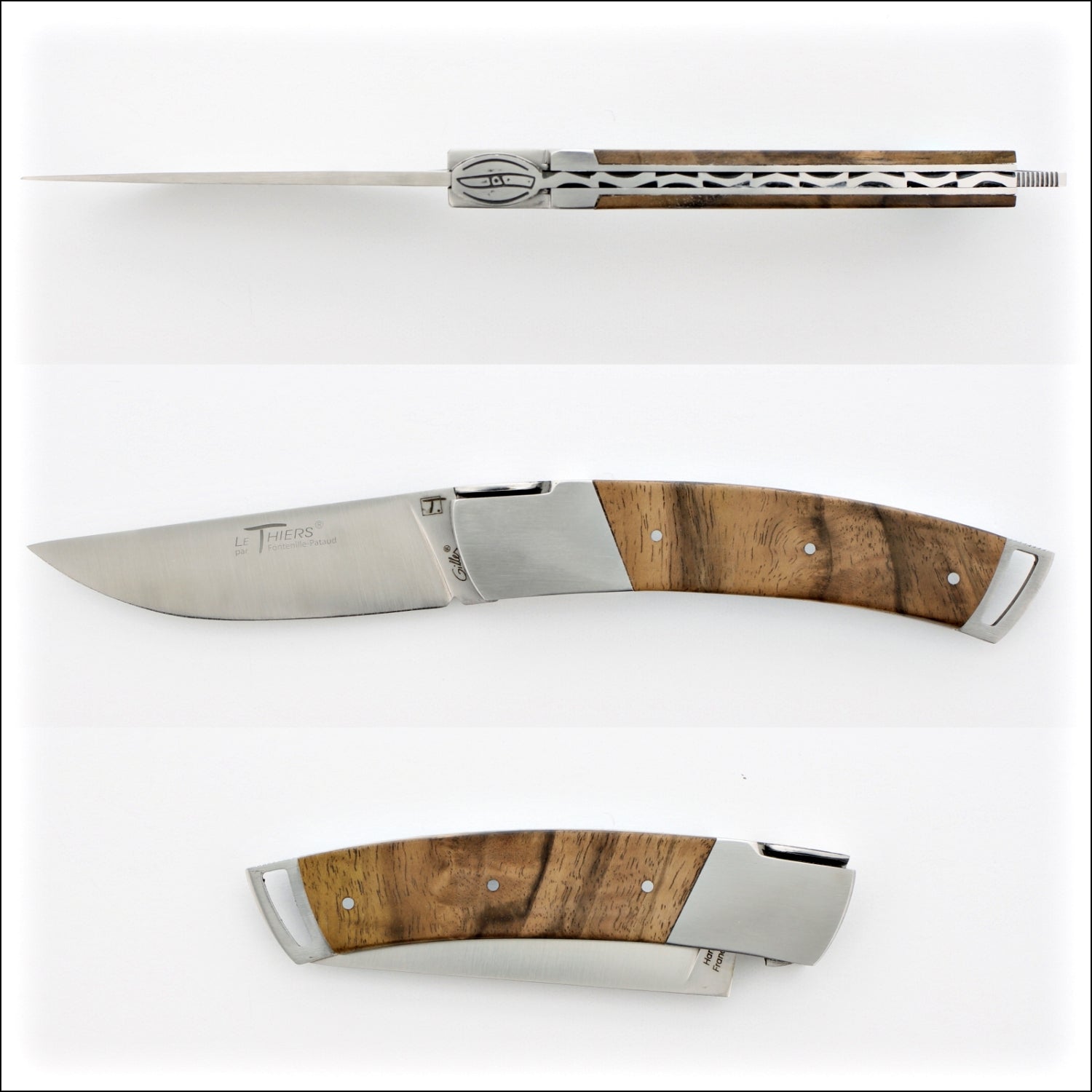 Le Thiers Gentleman 12 cm Pocket Knife Burled Walnut