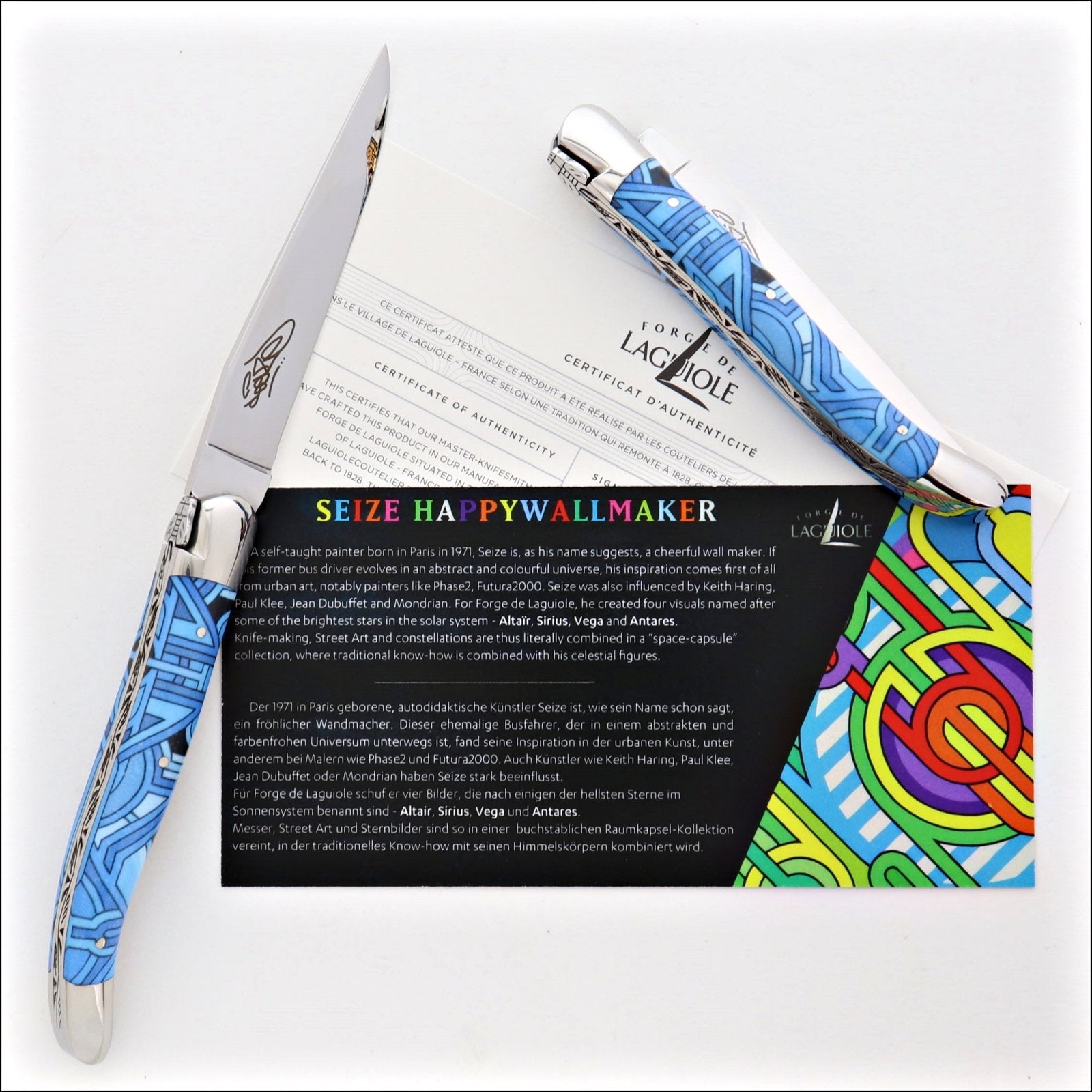 folding knife – Sublimation Street Art “Vega” - Laguiole Imports