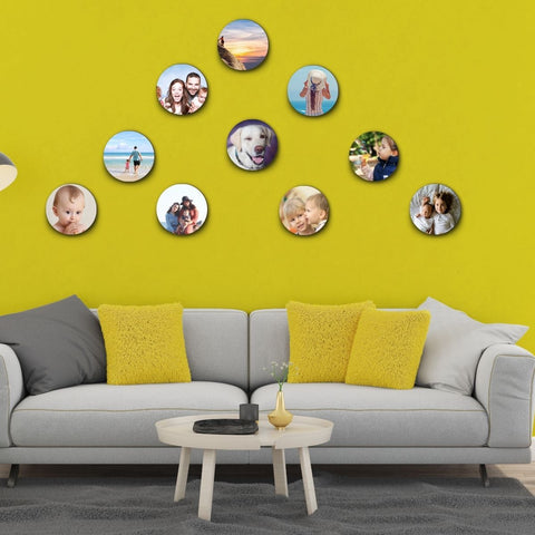 10 round photo tiles