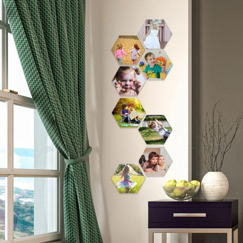 8 Hexagon photo tiles