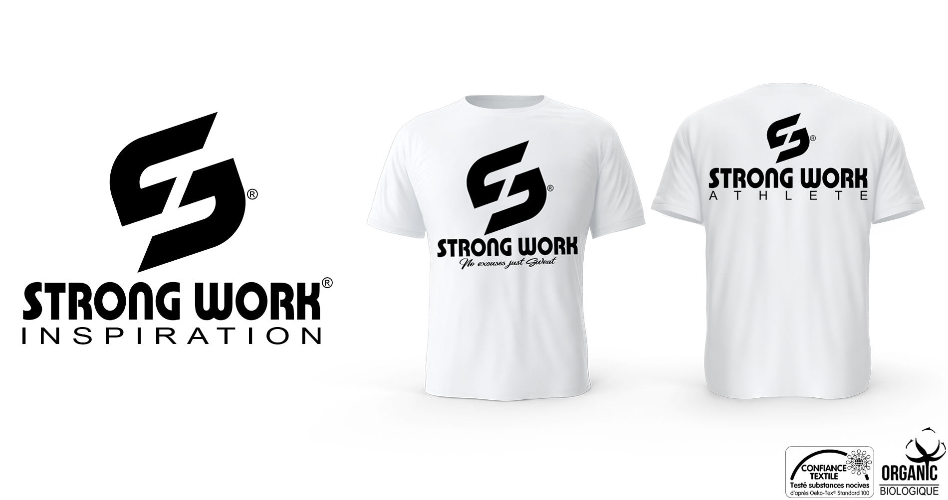 STRONG WORK ATHLETE T-SHIRT FOR WOMEN - ORGANIC SPORTSWEAR - ORGANIC COTTON