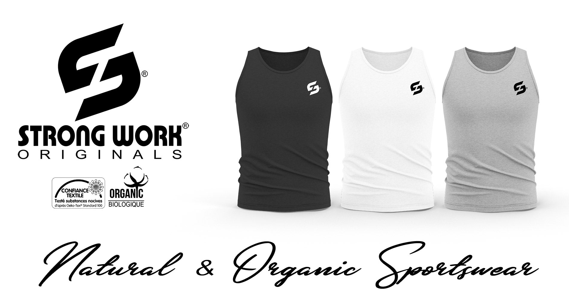 STRONG WORK NEW CLASSIC ORGANIC COTTON TANK TOP FOR WOMEN