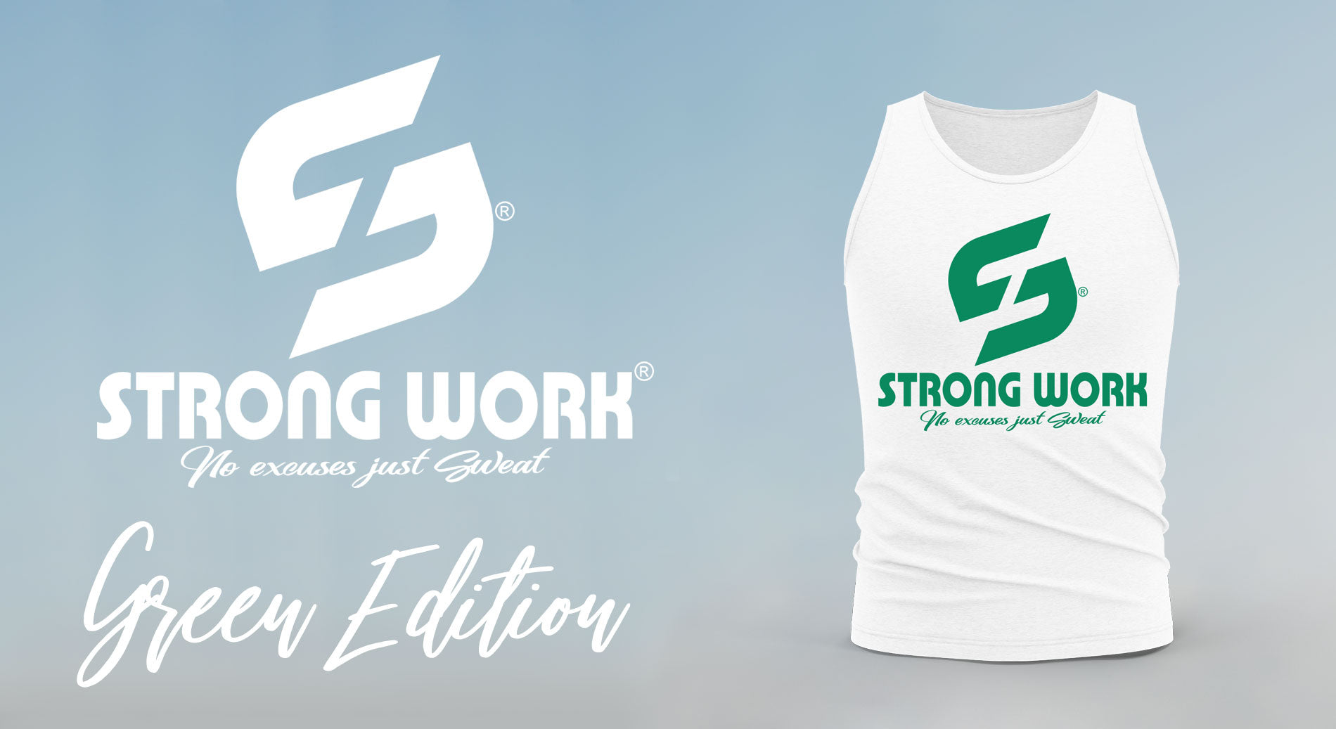 STRONG WORK GREEN EDITION - TANK TOP FOR MEN - STRONG WORK SPORTSWEAR