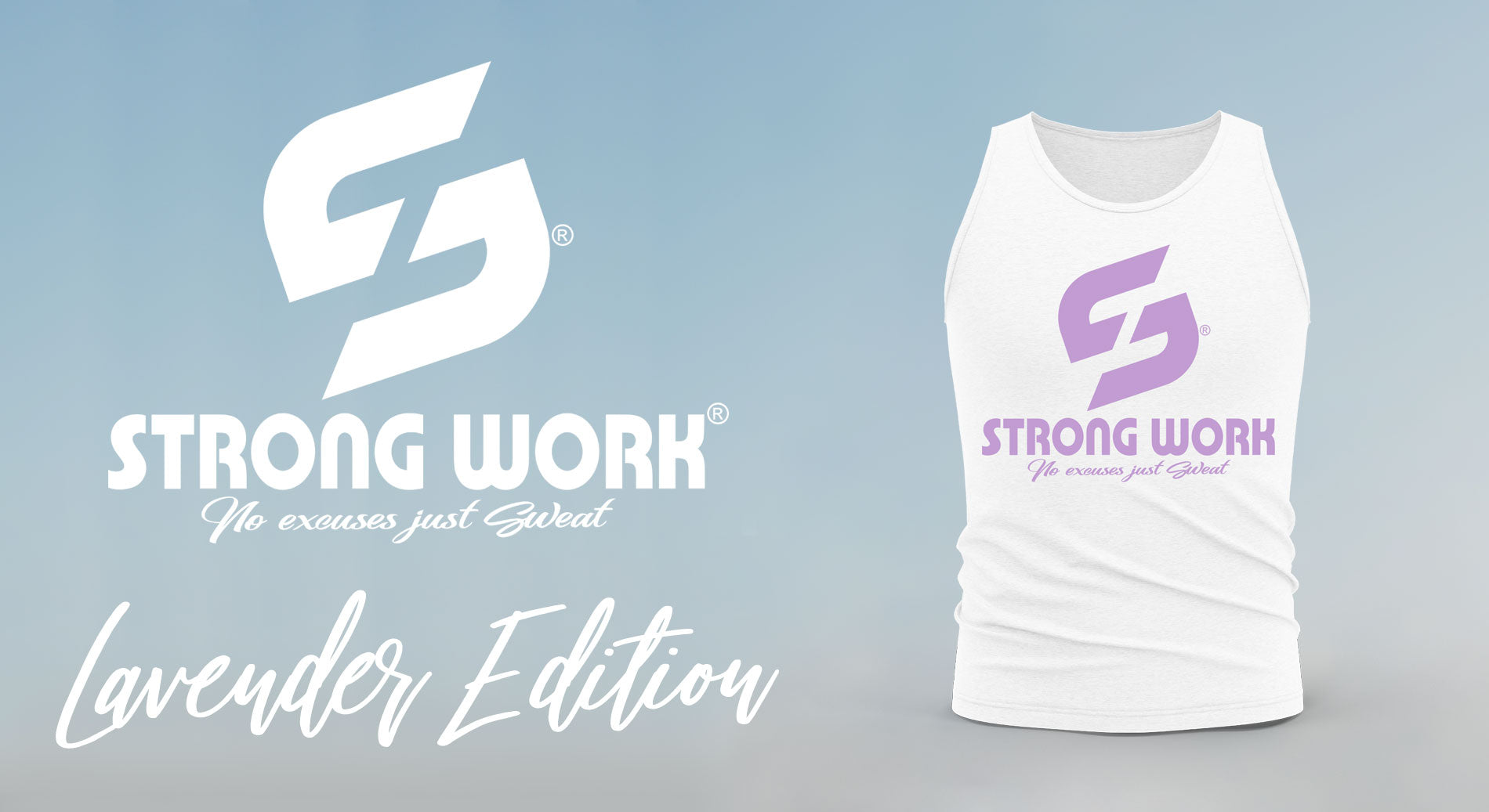 STRONG WORK LAVENDER EDITION - TANK TOP FOR MEN - STRONG WORK SPORTSWEAR