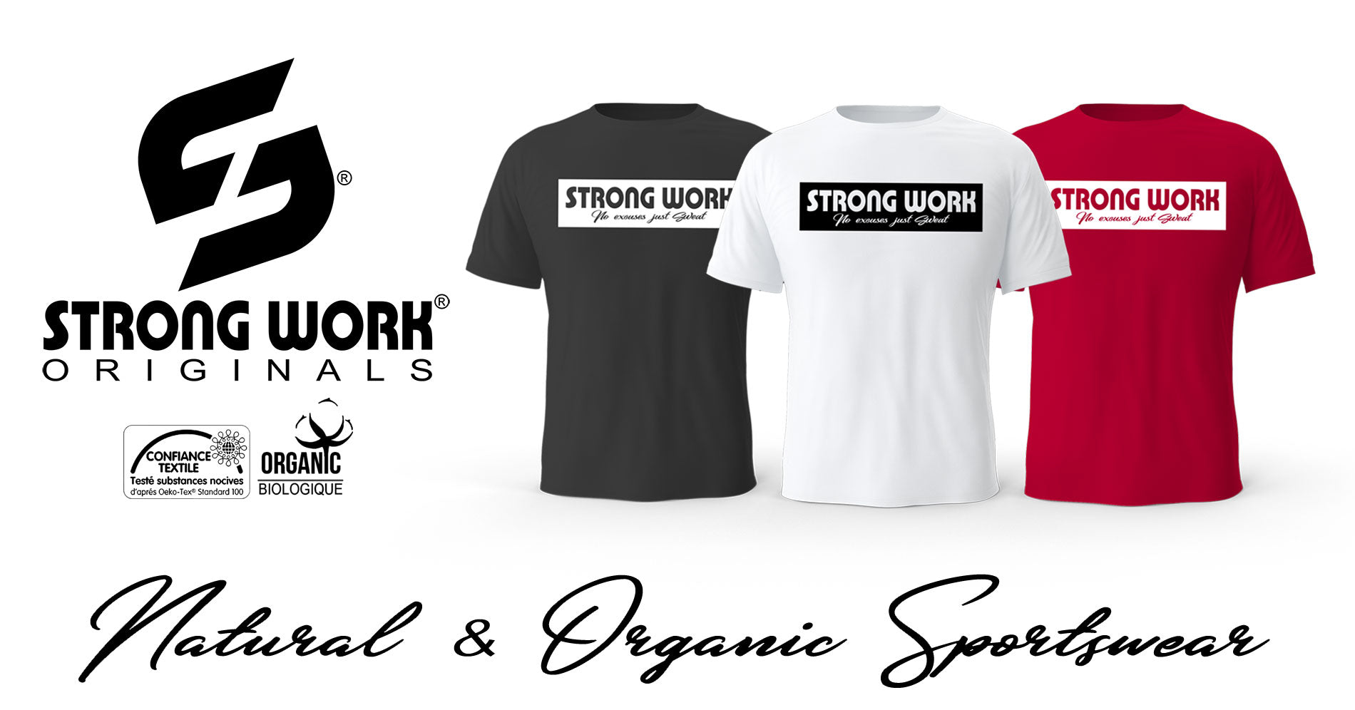 STRONG WORK ORIGIN - T-SHIRT FOR WOMEN -ORGANIC CLOTHING - SPORTSWEAR