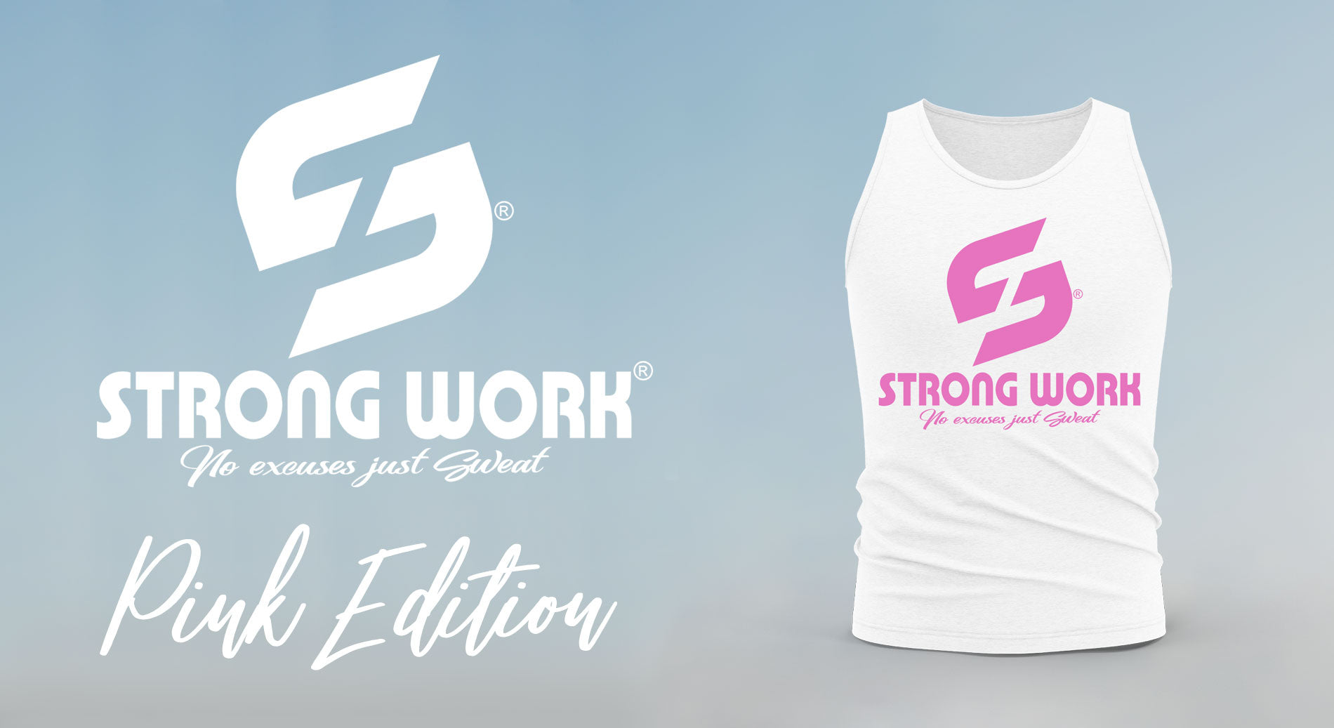 STRONG WORK PINK EDITION - TANK TOP FOR MEN - STRONG WORK SPORTSWEAR