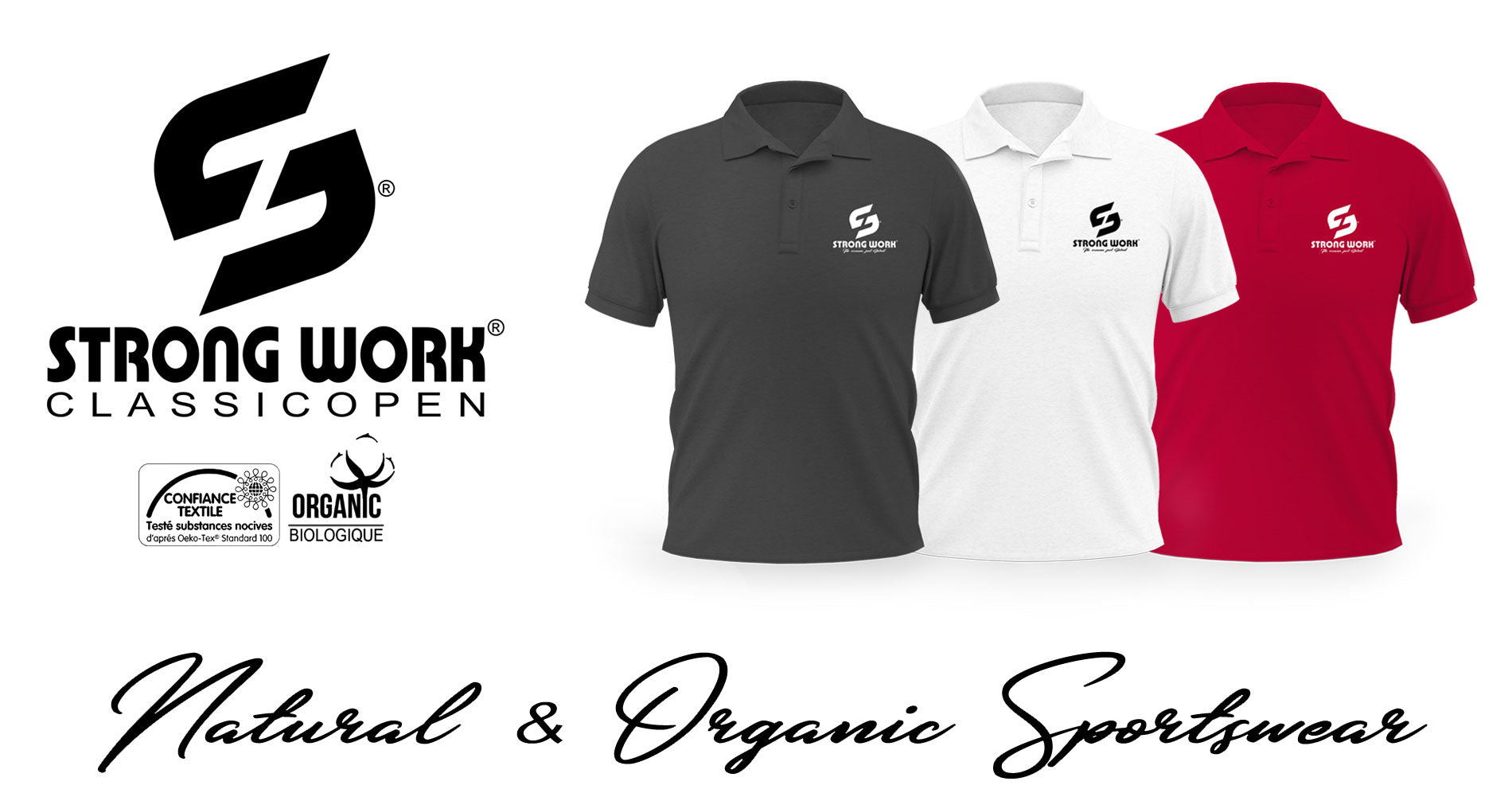 STRONG WORK CLASSIC POLO FOR MEN - ORGANIC COTTON
