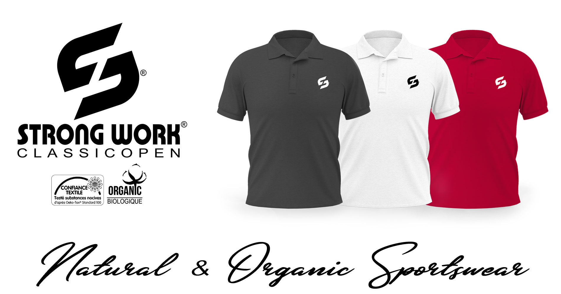 STRONG WORK NEW CLASSIC POLO FOR MEN - ORGANIC COTTON
