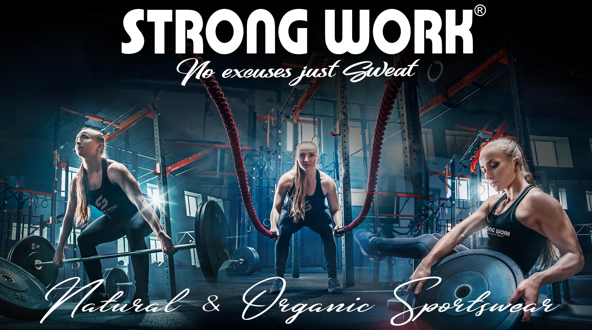 STRONG WORK CRUCIAL - ORGANIC CLOTHING - T-SHIRT FOR WOMEN - SPORTSWEAR