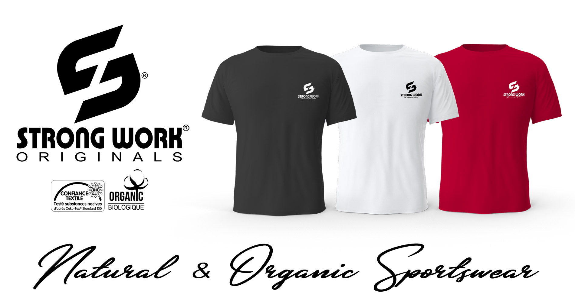 STRONG WORK CLASSIC - T-SHIRT FOR WOMEN - ORGANIC CLOTHING - SPORTSWEAR