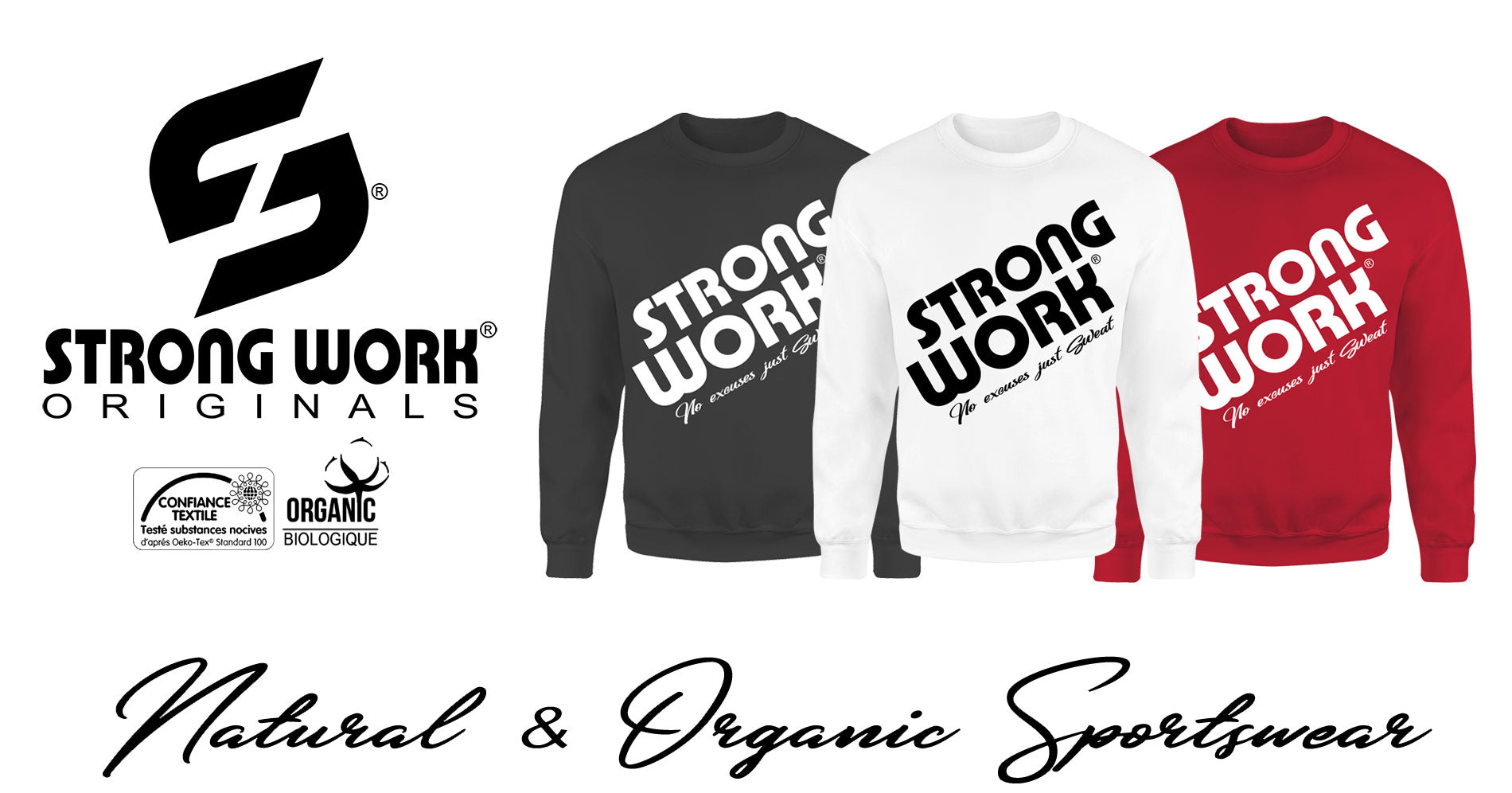 STRONG WORK PRODIGY - SWEATSHIRT FOR WOMEN - ORGANIC SPORTSWEAR - FITNESS -RUNNING - WORKOUT