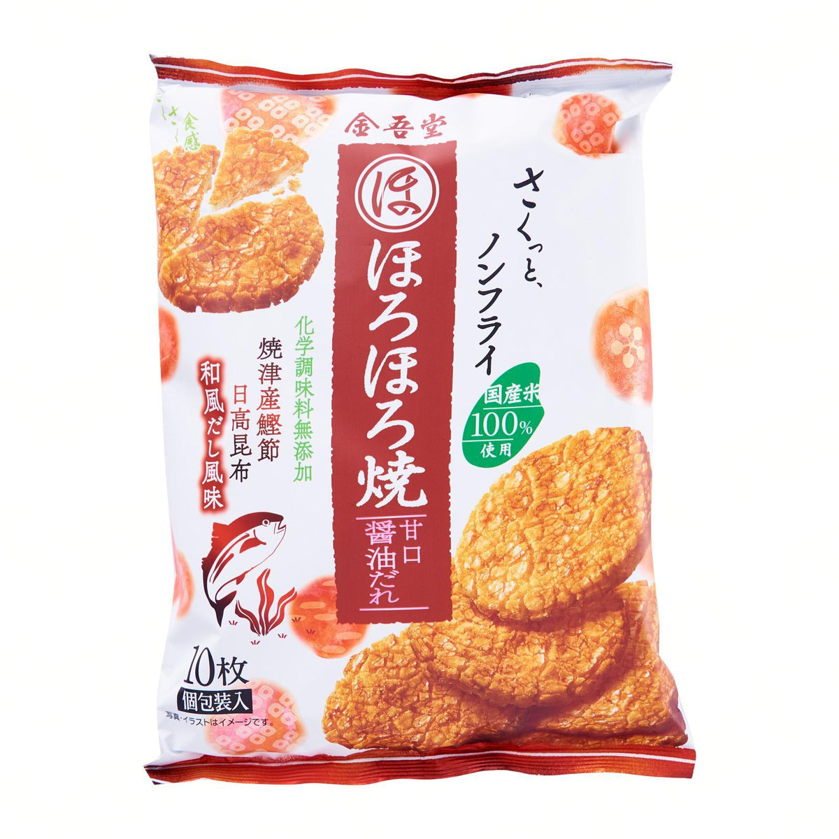 ほろほろ焼 甘口醤油だれ Kingodo Horohoro Yaki Senbei Amakuchi (Soy Sauce Cracker ...