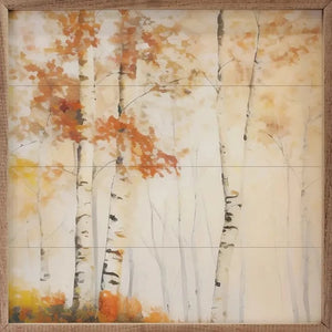 "Three Fall Birch Trees in the Forest" Art - The Summer Kitchen