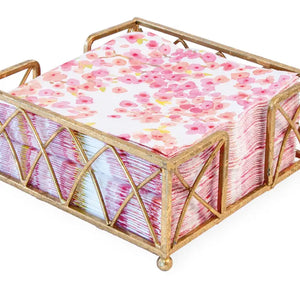 Cocktail Napkin Caddy: Gold Arch - The Summer Kitchen - Bar Napkin Caddy